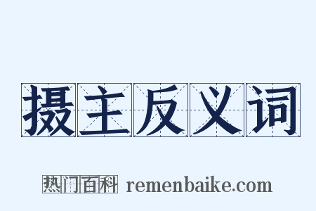 摄主反义词是什么意思的图片